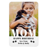 Dog mam Happy Birthday Modern Persoonlijke foto Magneet (Verticaal)