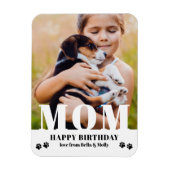 Dog mam Happy Birthday Modern Persoonlijke foto Magneet (Verticaal)