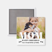 Dog mam Happy Birthday Modern Persoonlijke foto Magneet (Voorkant / Achterkant)