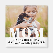 Dog mam Happy Birthday Modern Persoonlijke foto Magneet (Voorkant)