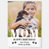 Dog mam Happy Birthday Modern Persoonlijke foto Magneet (Voorkant)