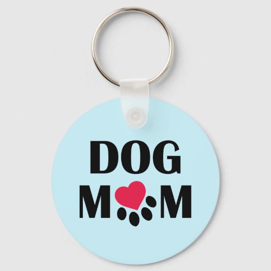 Dog mam Heart Paw Sleutelhanger (Voorkant)