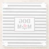Dog mam Heart Paw Stripe Onderzetter (Achterkant)