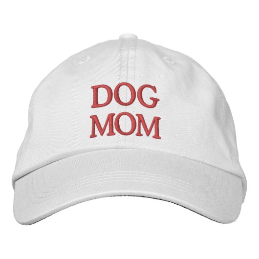 Dog Mam heet roze geborduurd Baseball Pet (Voorkant)