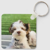 Dog mam Help huisdier alleen noodgeval op maat Sleutelhanger (Achterkant)