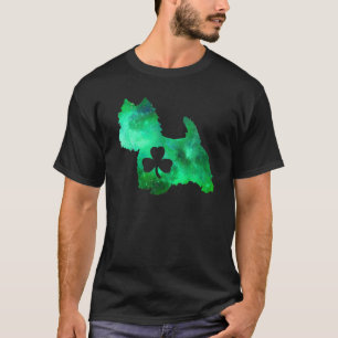 Dog mam Hondenliefhebber St Patrick's Day Westie M T-shirt