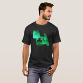 Dog mam Hondenliefhebber St Patrick's Day Westie M T-shirt (Voorkant volledig)