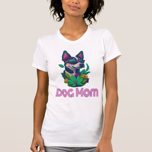 Dog Mam in zomerstijl - Cool en Funny Gift T-shirt (Voorkant)