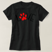 Dog mam Lover Paw Print Fur Rescue Dog Heart Sweat T-shirt (Design voorkant)