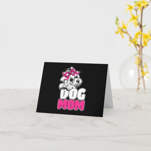 Dog Mam Maltese - Moederdag Kaart (Gele Bloem)