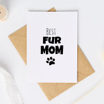 Dog Mam Moederdag/Birthday Kaart<br><div class="desc">Dag van mama vieren met deze speciale Moederdag Kaart... .voor de "Best Fur Mam". Kan worden gepersonaliseerd of in een Kaart van de Dag van de Dagen worden veranderd. Klik op de optie "personaliseren" of "informatie invoeren" om de tekst te wijzigen of je kunt zelfs nog verder gaan door de...</div>