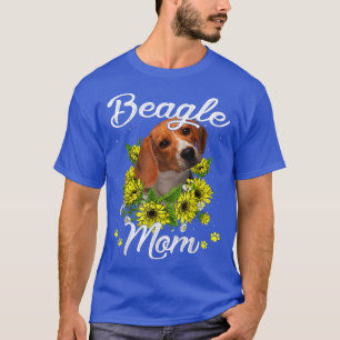 Dog mam Moederdag Gift Sunflower Beagle mam T-shirt