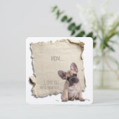 Dog Mam Moederdag Kaart Custom Ik Hou Van Je (Staand voorkant)