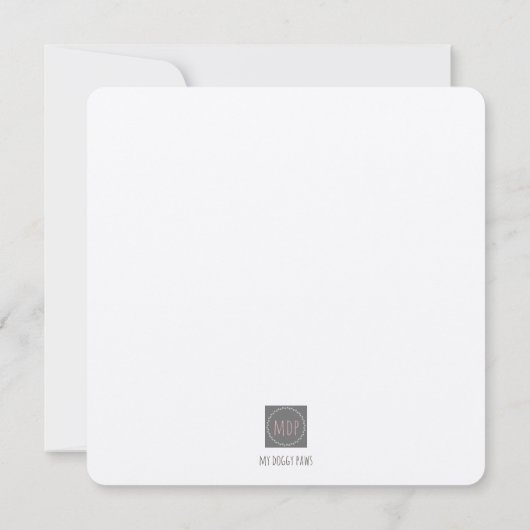 Dog Mam Moederdag Kaart Custom Ik Hou Van Je (Achterkant)