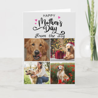Dog mam op maat 4 Moederdag voor fotocollage Bedankkaart