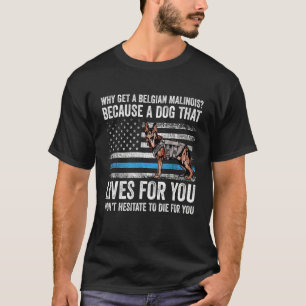 Dog mam pap K9 politiebeambte waarom een Belgische T-shirt