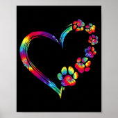 Dog mam Pap Puppy Love Dogs Paw Print Heart Stropd (Voorkant)