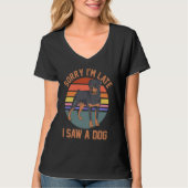Dog mam pap Rottweiler Eigenaar Sorry dat ik laat  T-shirt (Voorkant)
