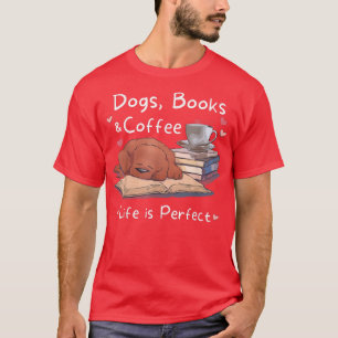 Dog mam Papa-honden boeken mannen koffie T-shirt