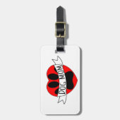 Dog mam Paw en Red Heart Tekening Bagagelabel (Voorkant verticaal)
