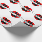 Dog mam Paw en Red Heart Tekening Cadeaupapier (Hoek)