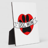 Dog mam Paw en Red Heart Tekening Fotoplaat (Zijkant)