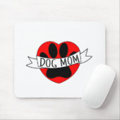 Dog mam Paw en Red Heart Tekening Muismat (Met muis)