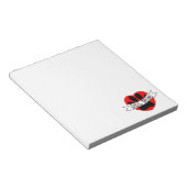 Dog mam Paw en Red Heart Tekening Notitieblok (Schuin)