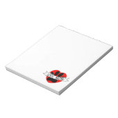 Dog mam Paw en Red Heart Tekening Notitieblok (Linkerzijde)