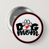Dog mam Paw Heart Button (Voorkant /achterkant)