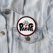 Dog mam Paw Heart Button (In situ)