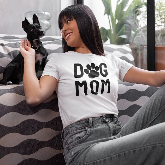 Dog mam Paw Print T-shirt