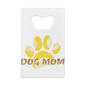 Dog mam Paw Sunflower Tekening Creditkaart Flessenopener (Achterkant)