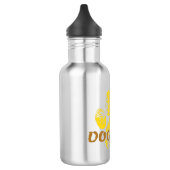 Dog mam Paw Sunflower Tekening Waterfles (Links)