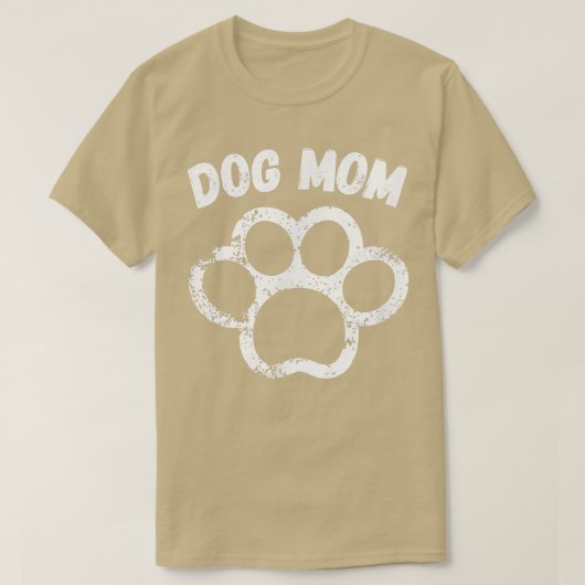Dog mam Pawprint Love T-shirt (Design voorkant)