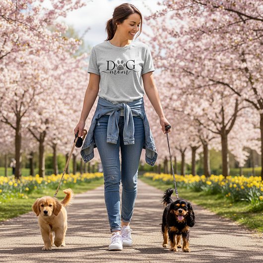 Dog mam pawprint t-shirt