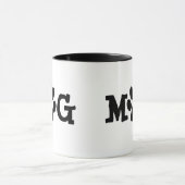 Dog mam Pawprints op White Mok (Midden)