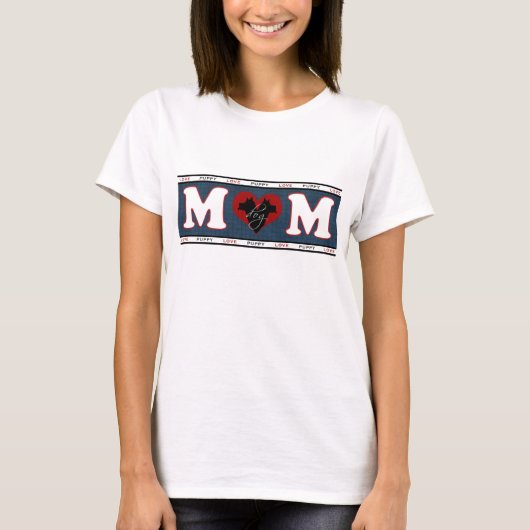 Dog mam Puppy Love T-shirt (Voorkant)