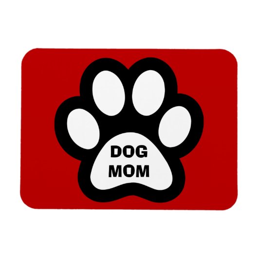 Dog mam Pw Print Flexible Magnet Magneet (Horizontaal)