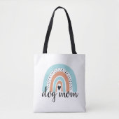 Dog mam Rainbow Blue Peach Tote Bag (Voorkant)