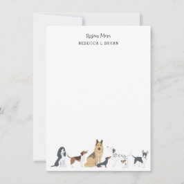 Dog mam Redcue mam Hondenrassen Stationery Notitiekaartje