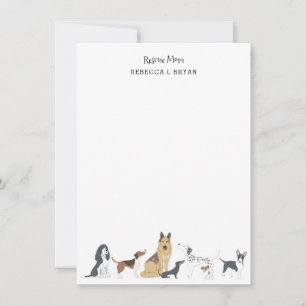 Dog mam Redcue mam Hondenrassen Stationery Notitiekaartje