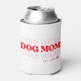 Dog mam Retro Typografie Aangepaste tekst Blikjeskoeler