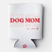 Dog mam Retro Typografie Aangepaste tekst Blikjeskoeler (Voorkant)