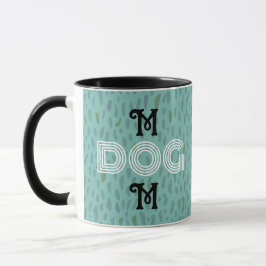 Dog mam schattige trendy mok typografie zwart blau
