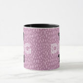 Dog Mam schattige trendy mok typografie zwarte roz (Midden)