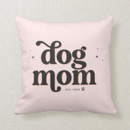 Dog Mam Trendy Typografie Aangepaste foto en tekst Kussen