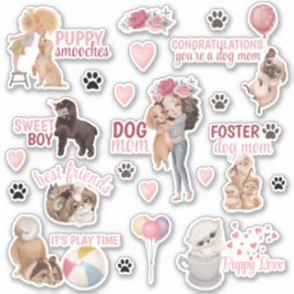 Dog mam Vinyl Stickers