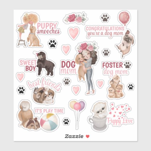 Dog mam Vinyl Stickers (Vel)
