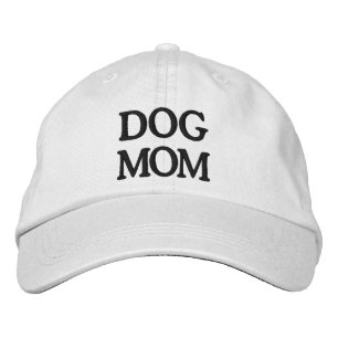 Dog mam zwart-wit geborduurd Baseball Pet